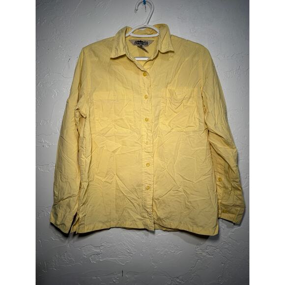 Campmor button down yellow shirt womens medium camp casual outdoors utility gorp - Picture 1 of 5